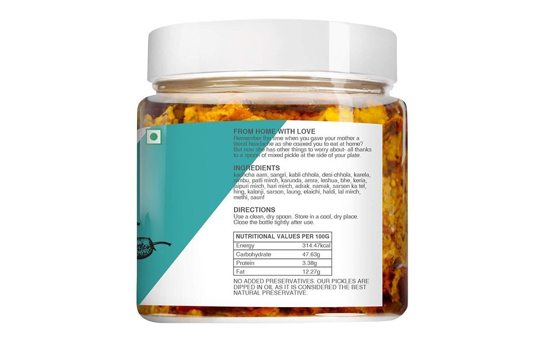 Ek Chammach Homemade Pickles - Mixed Pickles   Glass Jar  250 grams
